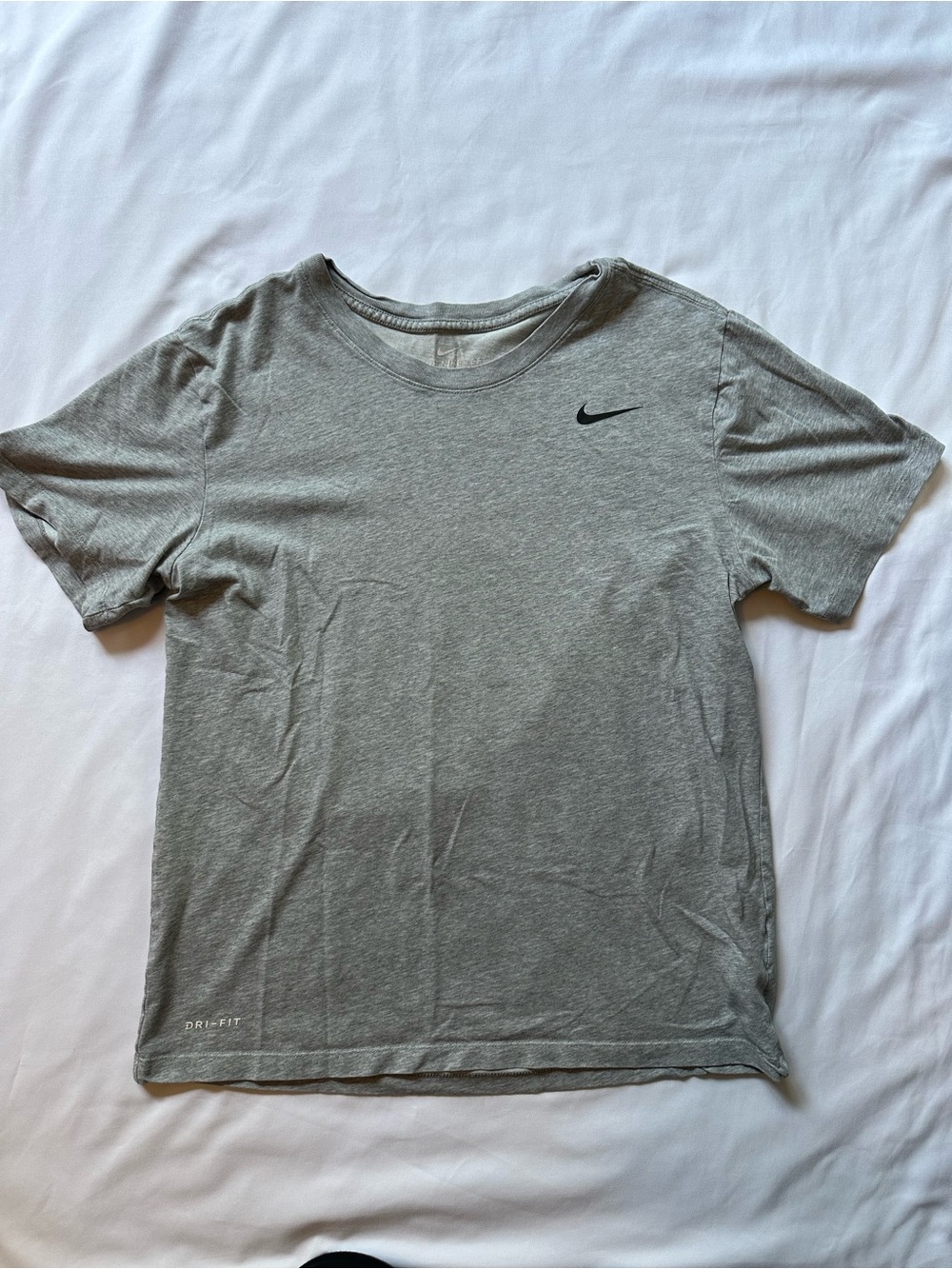 Nike Men's Gray Dri-FIT Crew Neck T-Shirt